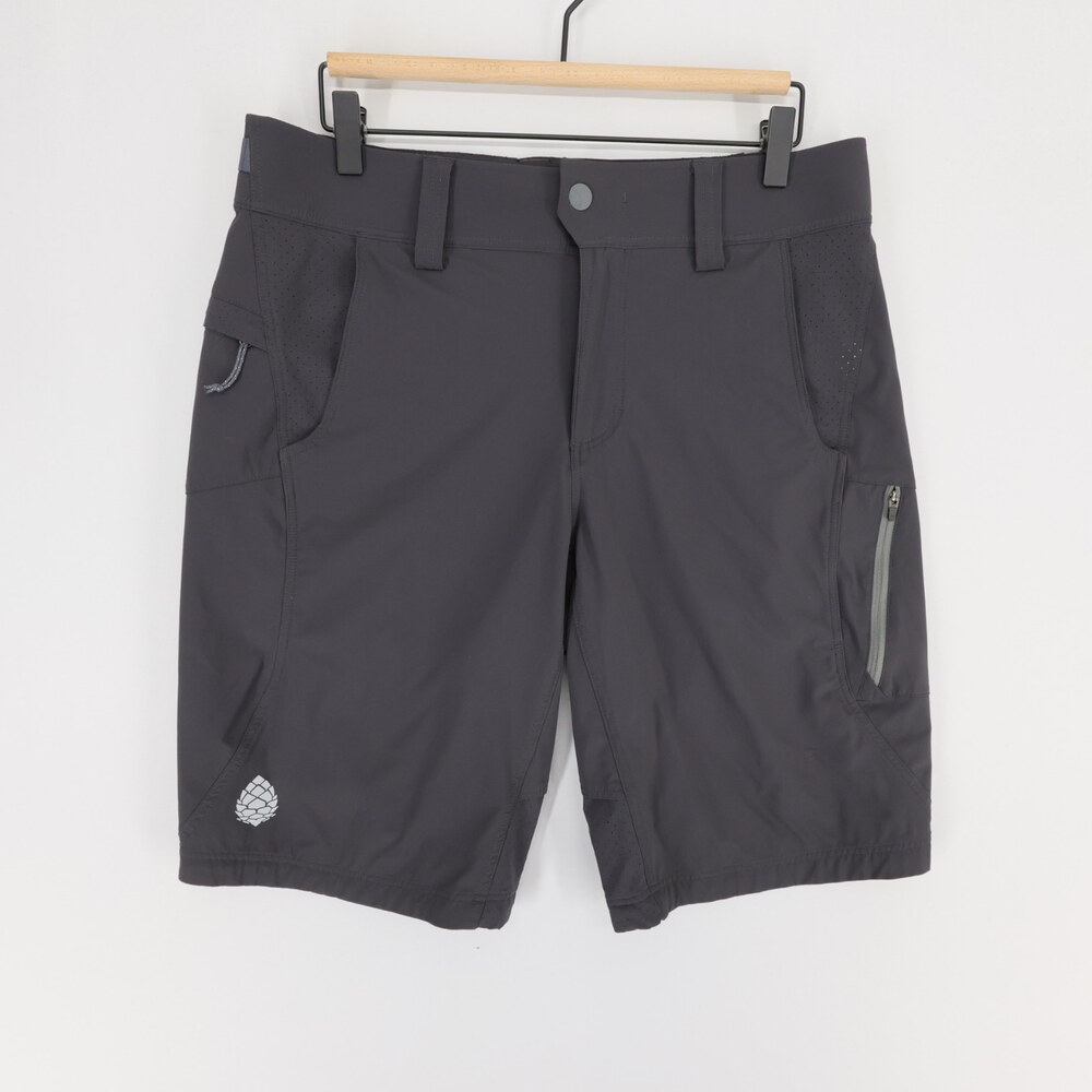 Stio Shorts Mens 33x11.5 Charcoal Gray Mountain Bike Hiking Outdoor Stretch